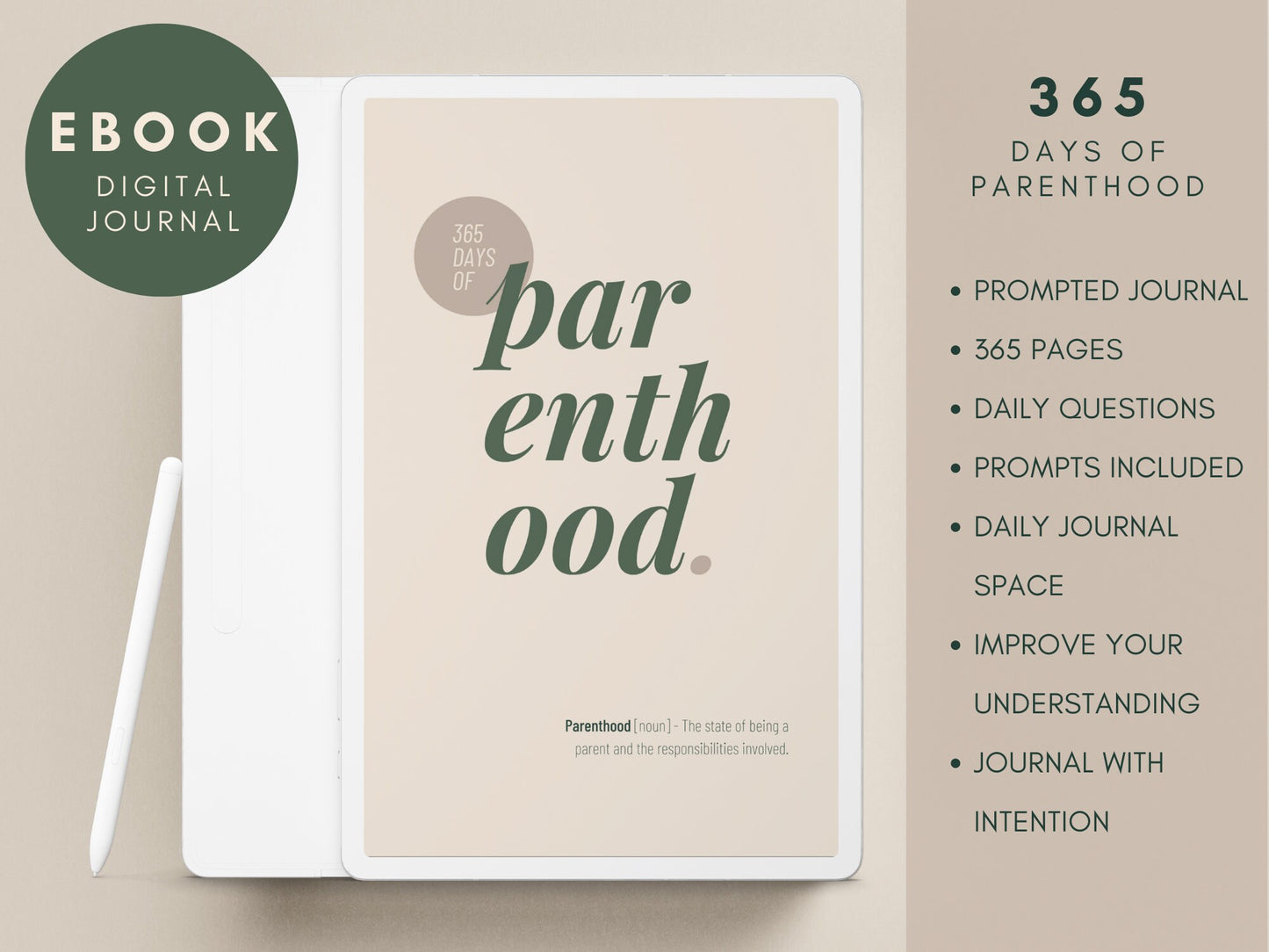 365 Parenting Questions | Guided Journal EBook