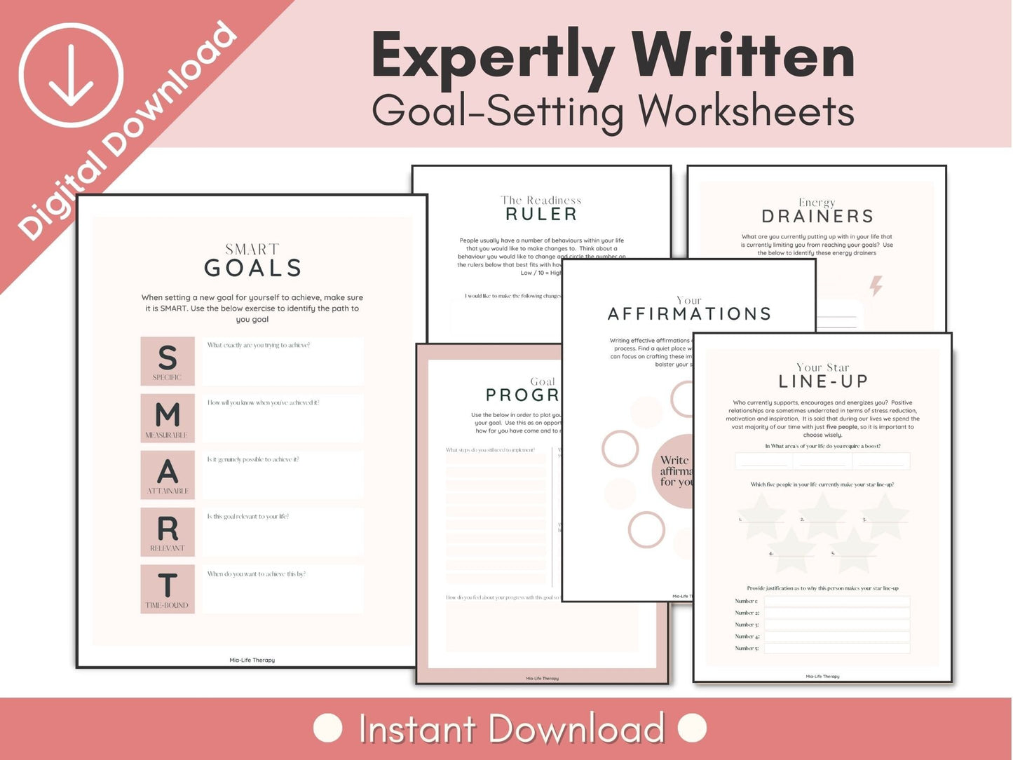 29 Self Care Worksheets for Goal Setting