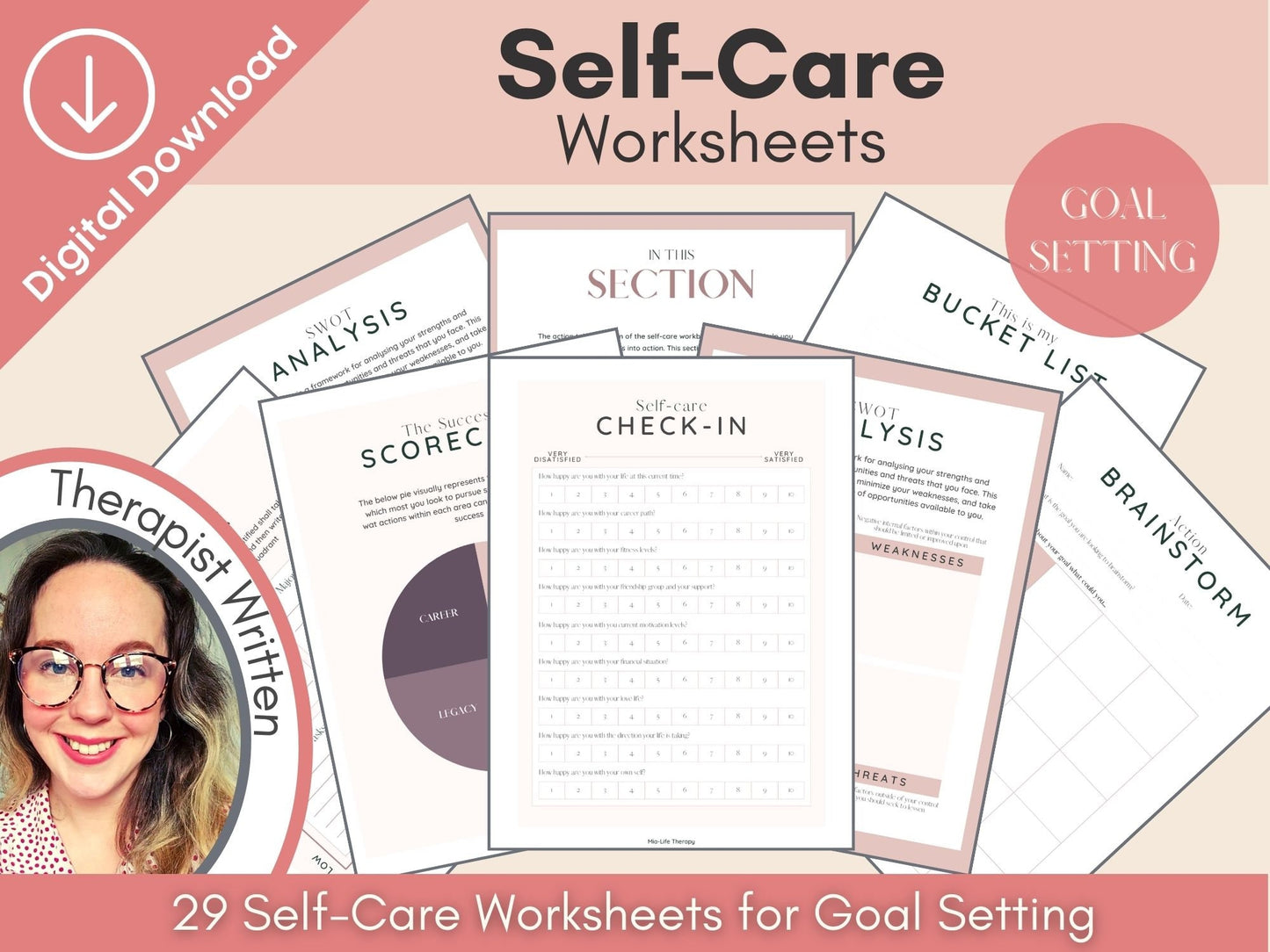 29 Self Care Worksheets for Goal Setting