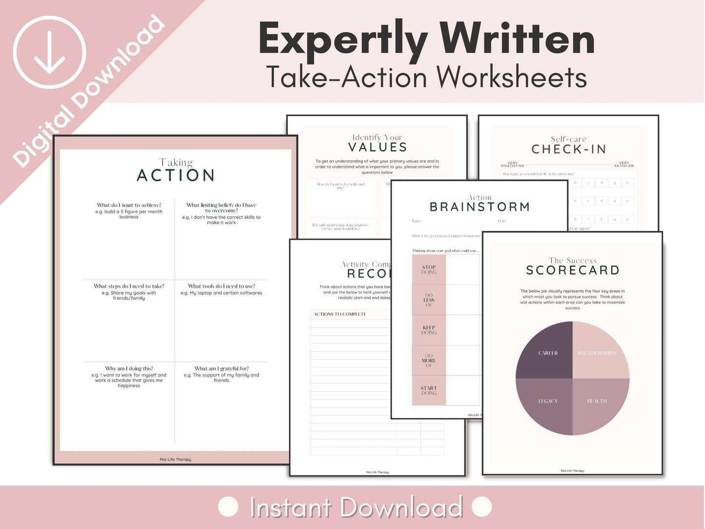 14 Self Care Worksheets for Taking Action