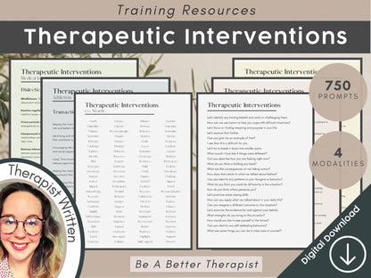 750 Therapy Interventions Cheat Sheet