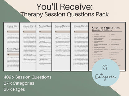 Therapy Interventions and Session Questions Double Bundle