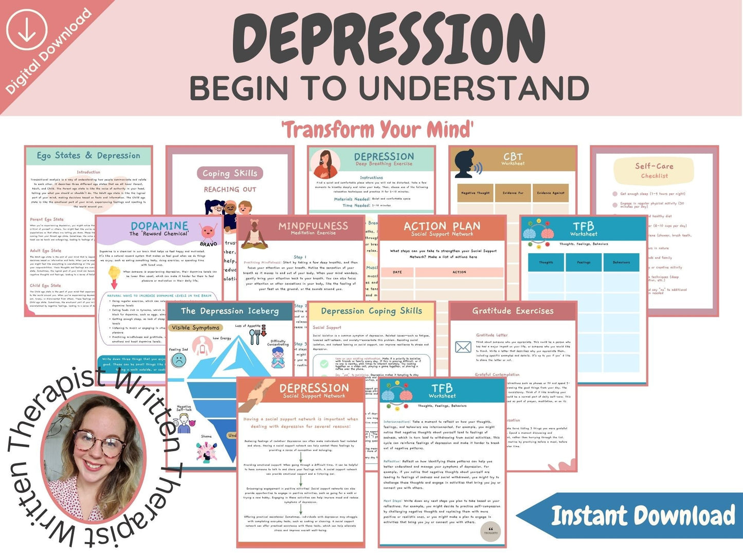 Depression Worksheets - 45 Pages