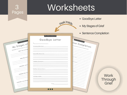 Grief Worksheets Dealing with Loss