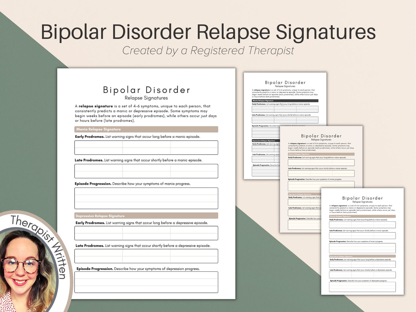 Understanding Bipolar Disorder - Relapse Signatures Worksheet,