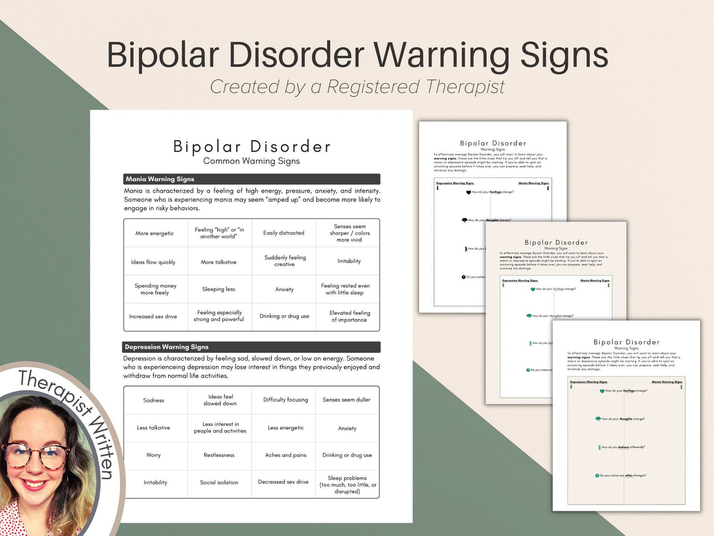 Understanding Bipolar Disorder - Warning Signs Worksheet